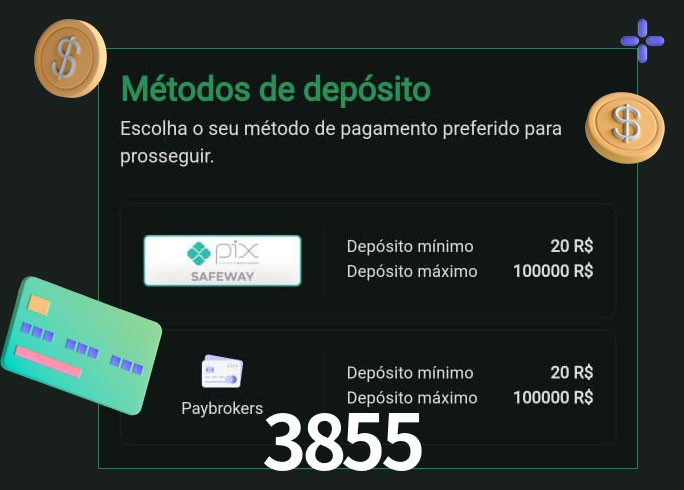 O cassino 3855 oferece uma grande variedade de métodos de pagamento